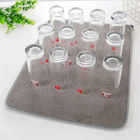 

Kpamnxio Coasters Sell Well! 11.7In Microfiber Absorbent Quick-Drying Placemat Gray 30*40Cm Ware Drain Drying Pad Pan Bowl Cup Butterfly Dry Matter Pad Cup Mat Kitchen Gadgets