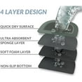 thumbnail image 4 of Modrnizd Magic Mat, Modernized Magic Mat Bathroom, Modernized Bath Mat, Bath Mats for Bathroom, Bathroom Mat Quick Dry, Non Skid Waterproof Comfort Standing Rugs (Dark Gray Oval, 15.7x23.6in), 4 of 7