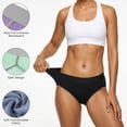 thumbnail image 5 of COOPLUS 5-Pack Cotton Underwear for Women No Show Hi-Cut Stretch Breathable Full Coverage Comfort Panties, 5 of 8