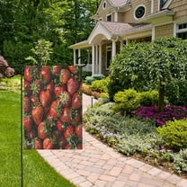 Full Strawberries Garden Flag Double Sided 12 x 18 Inch Outside Yard Decoration Outdoor Flag