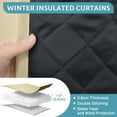 thumbnail image 2 of Qelus Thermal Insulated Outdoor Curtains for Winter, 52''x 84''Grommet Waterproof Quilted Blackout Curtains for Patio, Beige, 1 Panel, 2 of 7
