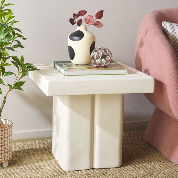 Safavieh Oaklyn Modern Magnesium Oxide Accent Table, White