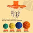 thumbnail image 3 of Children Silent Basketball Hoop Adjustable & Punch-Free Wall Mounted Basketball Hoop for Indoor Quiet Basketball Dribbling Training Goal Practice Casual Game Basketball Sports Toy for Kids Boys Girls, 3 of 6