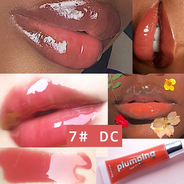 Fiudx Brillo de Labios Gelatinoso, Brillo de Labios Mint Kiss de Larga Duración, 9 Colores Disponibles, Maquillaje Diario, Apto para Todas Las Estaciones, 4 Ml Peso Neto.