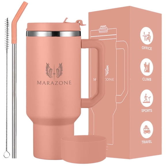 MARAZONE  40 oz Stainless Steel Insulated Travel Mug, Bpa-Free Cupholder Friendly, Sunset