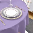thumbnail image 4 of Purple Round Tablecloth 60 Inch - Waterproof Fabric Table Cloth Protector, Modern Pure Lavender Purple Tablecloths Washable Table Cover for Kitchen Banquet Coffee Table Outdoor Party, 4 of 6