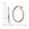 thumbnail image 3 of White Sterling Silver Earring Hoop Women'S 27 mm 31.6, 3 of 3
