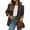 Coffee, variant on PRETTYGARDEN 2025 Blazers for Women Business Casual Long Sleeve Lapel Open Front Suit Jacket Work Blazer with Pockets