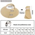 thumbnail image 7 of AURORA TRADE Foldable Straw Sun Visors for Women, Sun Protecetion Wide Brim Sun Hats Adjustable Roll Up Beach Hat, 7 of 7