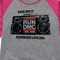 thumbnail image 3 of Run DMC - Rockbox 12 In Live - Toddler And Youth Girls Raglan Graphic T-Shirt, 3 of 4