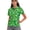 Clover Daisy, variant on Lucky Clover Pattern Athletic Shirt, Half-Zip Moisture Wicking Elastic Polo Shirts for Tennis Golf Sport Lightweight Size Medium