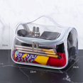 thumbnail image 2 of Bolsa de aseo de gran capacidad, bolsa de maquillaje transparente portátil, bolsa de cosméticos con asa superior, 2 of 8