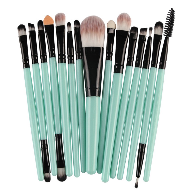 Professional 15 Pcs Cosmetic Makeup Brush Women Foundation Eyeshadow Eyeliner Lip Brand Makeup Pincel Maquiagem Eye Brushes Set - image 1 of 6