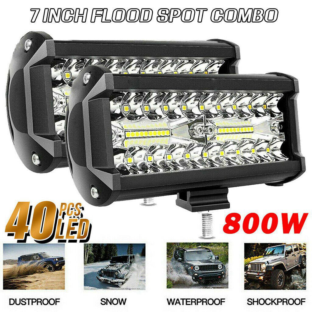 2x Car Truck Driving Headlight Spotlight 18W 6000K LED Work Light Flood Fog Lamp