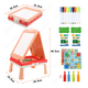 thumbnail image 2 of Caballete De Arte De Mesa De Doble Cara Plegable Para Niños Xtellar rosa, 2 of 3