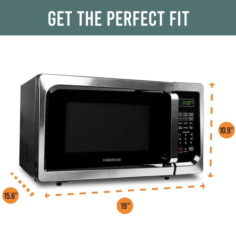 Farberware stainless steel microwave is on sale for $30 off at Walmart