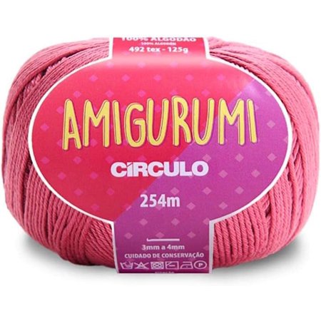 2pcs Amigurumi Yarn, 100% Mercerized Brazilian Virgin Cotton - Cotton Yarn for Crocheting and Knitting, Soft Yarn, Yarn Art - Sport Weight Yarn, 4.4 oz, 278 yds - Color 3157 - Rose Bush