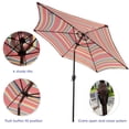 thumbnail image 3 of Clearance! 8ft Solar Powered Aluminum Polyester LED Lighted Patio Umbrella w/Tilt Adjustment and UV-Resistant Fabric, Tan, 3 of 8