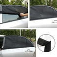 2PCS Universal Fit Black Mesh Car Side Rear Window Sun Shade Cover