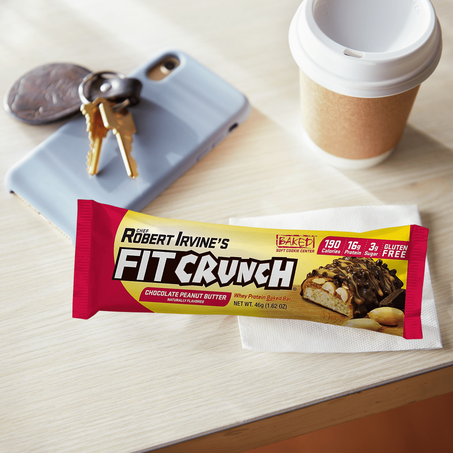 FitCrunch Snack Size Protein Bars Chocolate Peanut Butter, 6-Layer Baked Bar, Just 3g of Sugar, Gluten Free, High Protein & Soft Cake Core for Breakfast On the Go & Workout Convenient Snack 18 Packs