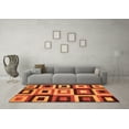 thumbnail image 3 of Ahgly Company Indoor Square Abstract Orange Modern Area Rugs, 7' Square, 3 of 4