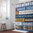 thumbnail image 5 of Funny Family Rules Educational Fabric Shower Curtain Rustic Wood Washable Shower Curtains for Bathroom, Waterproof Bath Curtain with Hooks Home Decor 72x72in, 5 of 8