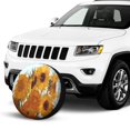 thumbnail image 2 of KAKALAD Van Gogh Sunflower Spare Tire Cover Universal Vehicle Accessories Buckle Car Tools 15”in, 2 of 6