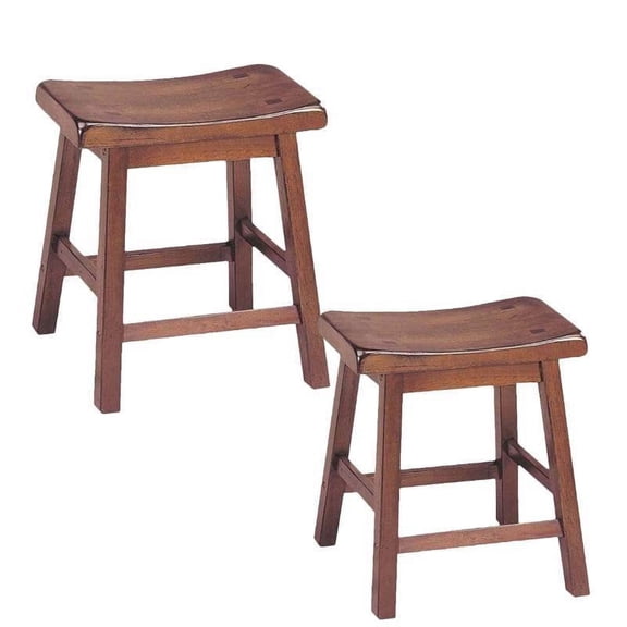 (Set of 2) 18" Stool in Walnut