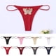 thumbnail image 2 of Gibobby Tangas de mujer Pantalones de tirantes con bordado de de doble capa y cintura para mujer(Blanco,M), 2 of 4