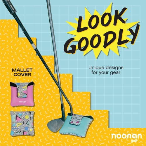 Noonan Golf Putter Cover - Magnetic Mallet Golf Club Cover - Fleece Lined & Water Resistant - Fun, Creative & Unique Headcover Designs (Bodacious Bayside)