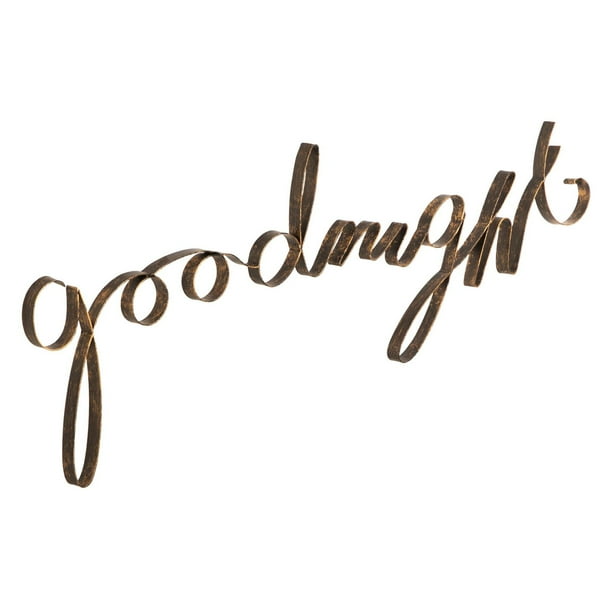 Cape Craftsman Goodnight Cursive Metal Wall Décor