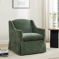 thumbnail image 2 of Comfort Pointe Ludlow Ivy Green Polyester Fabric Skirted Swivel Accent Chair, 2 of 13