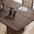 thumbnail image 6 of Cinna 67"x33.5" Soild Wood Dining Table Rattan Rectangle Kitchen Table, Walnut, 6 of 7