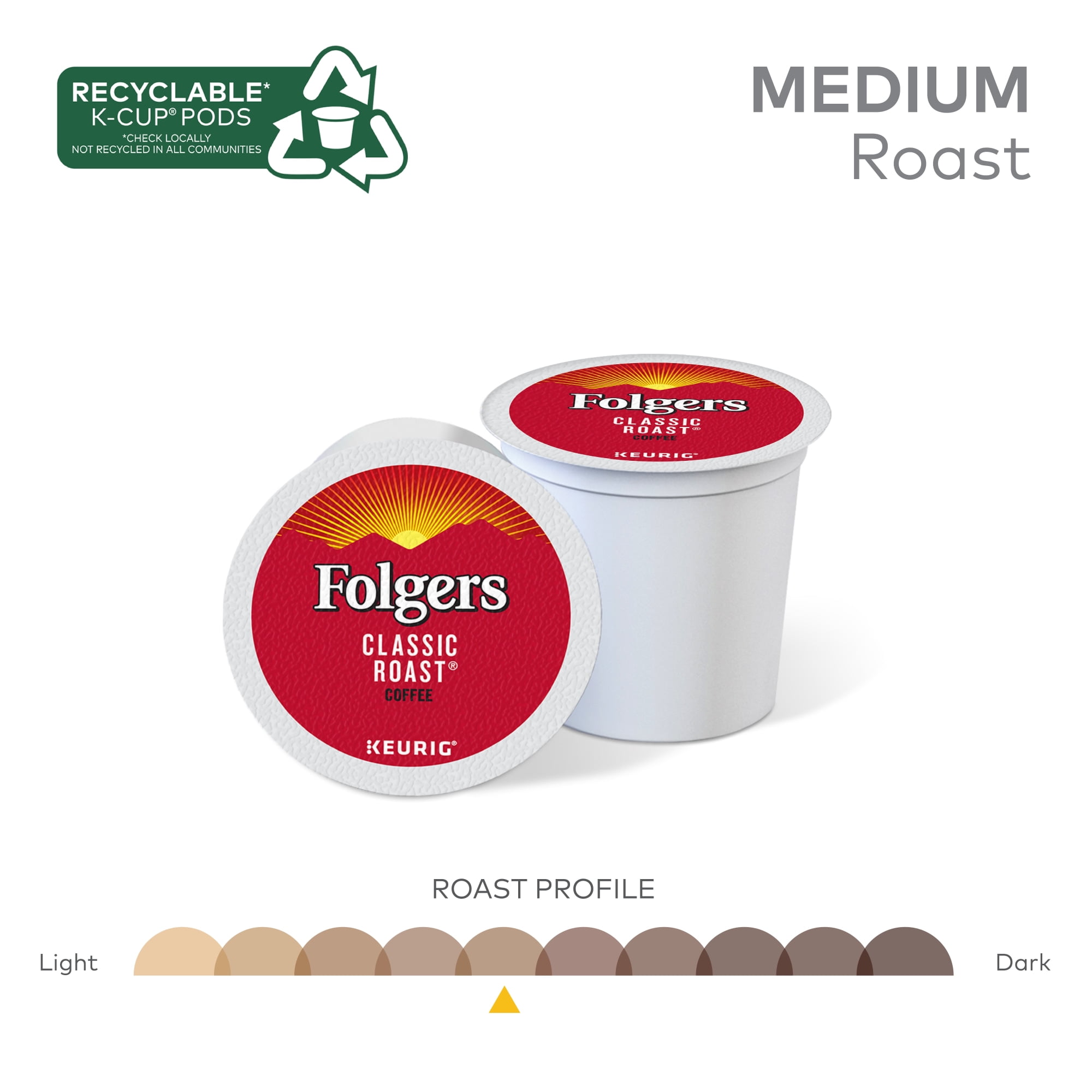 Folgers® Gourmet Selections Classic Roast Coffee K-Cups, 48/Box 5000363378