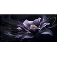 thumbnail image 2 of AatoeaX Wall Art Purple Canvas Wall Art Purple Wall Decor Purple Flower with Black Swirls Print on Canvas Purple Wall Art for Bedroom Home Decor Living Room, 2 of 4