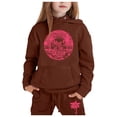 thumbnail image 3 of ZHOUCHANKIDS Cute Graphic Graphic Sweatsuits Teen Girls 2 Piece Outfit 2026 Fall Preppy Hoodie and Sweatpants Tracksuit Sets Fall Winter Outfits Tops Pant Set, 3 of 3