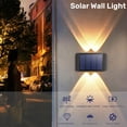 thumbnail image 2 of Lámpara Solar LED de pared para exteriores, iluminación luminosa de arriba y abajo para porche, balcón, jardín y calle, decoración impermeable, 2 of 4