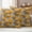 Orange, variant on Grey Leaves Outdoor Waterproof Pillow Covers, Vintage Abstract Art Botanical Orange Decorative Square Throw Pillowcase Sofa Cushion Sham for Patio/Couch/Chair, 18"x18" 2 Pack