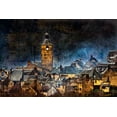 thumbnail image 2 of Mazalrey, Alain 24x17 White Modern Wood Framed Museum Art Print Titled - Mountain Village In France, 2 of 4