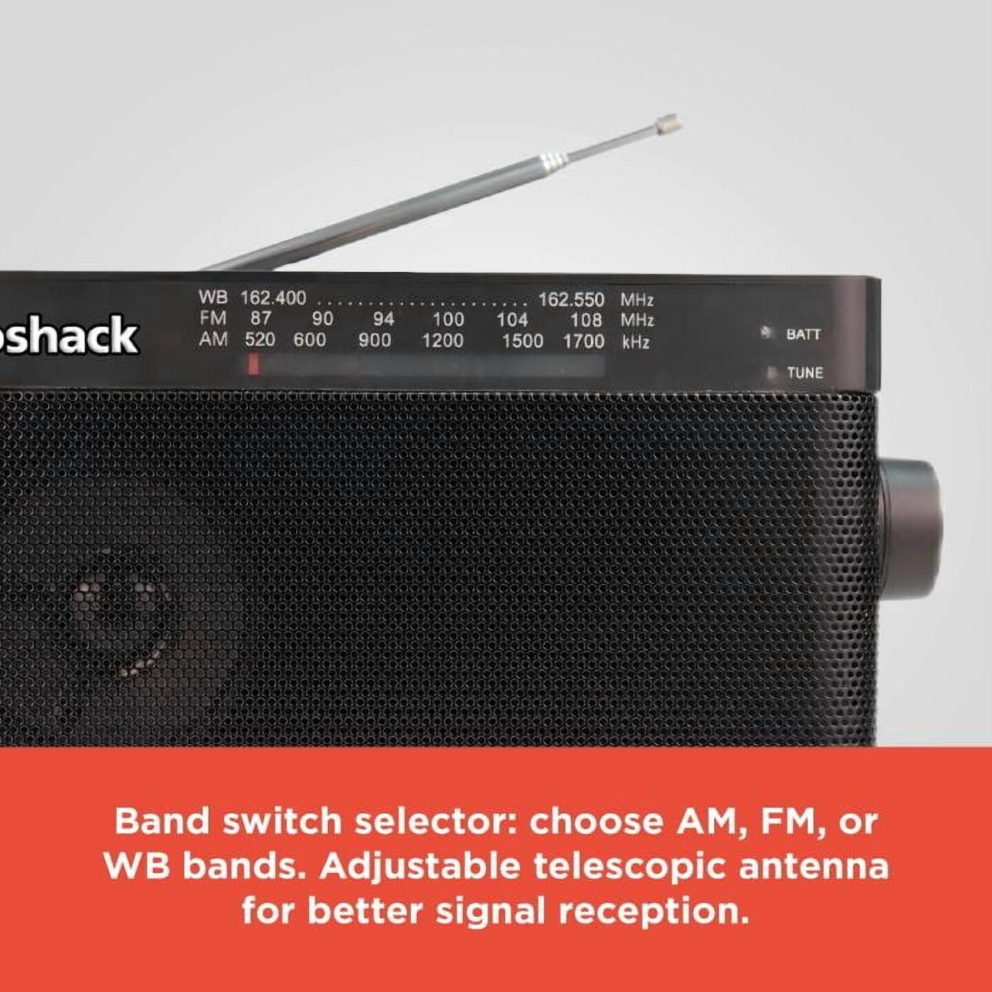 RadioShack Portable AM/ FM Radio with Weather Band and Handle 1202273