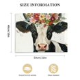 thumbnail image 3 of Orinice Cute Cow Canvas Wall Art Baby Animal Picture for Nursery Farm Animal Wall Decor Cow with Flowers  Baby Cow Cattle Painting with Flower Crown Artwork Brown Cow Wall 20x16in, 3 of 6