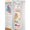 thumbnail image 5 of mDesign Fabric Nursery Hanging Organizer with 7 Shelves/3 Drawers - Pink/White, 5 of 8