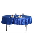 thumbnail image 3 of BalsaCircle 90" Royal Blue Round Satin Tablecloth Table Covers Reception Table Linens, 3 of 4