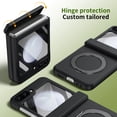 thumbnail image 6 of Dteck Magnetic Phone Case for Samsung Galaxy Z Flip 5, Hinge Protection with Built-in Screen Protector, 360° Rotating Kickstand,Black, 6 of 7