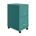 thumbnail image 6 of Home Square 2 Drawer Metal Mobile Filing Cabinet Set in Turquoise (Set of 2), 6 of 6
