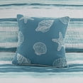 thumbnail image 6 of Madison Park King/Cal King Reversible Quilt Set 6-Piece Coastal Stripe Printed Coverlet Set with Embroidered Decor Pillows, Aqua, 6 of 11