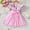 Pink, variant on Juslio Dresses for Girls Summer Beach Girls Sundress Kids Clothes Short Sleeve Print Casual Little Girl Dresses