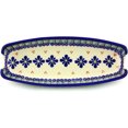 thumbnail image 2 of Polish Pottery 9¼-inch Corn Tray (Irish Spring Theme) Hand Painted in Boleslawiec, Poland + Certificate of Authenticity, 2 of 6