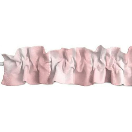 

Smooth Solid Curtain Sleeve Topper with Top and Bottom Ruffles/Home Decor Window (72 Wide x 7 Tall Pink)