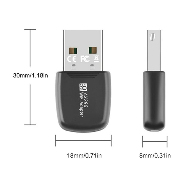 USB WIFI Mini 6 Dongle Driver 2.4GHz 286.8Mbps Para/Laptop Windows 7/10/11 PC